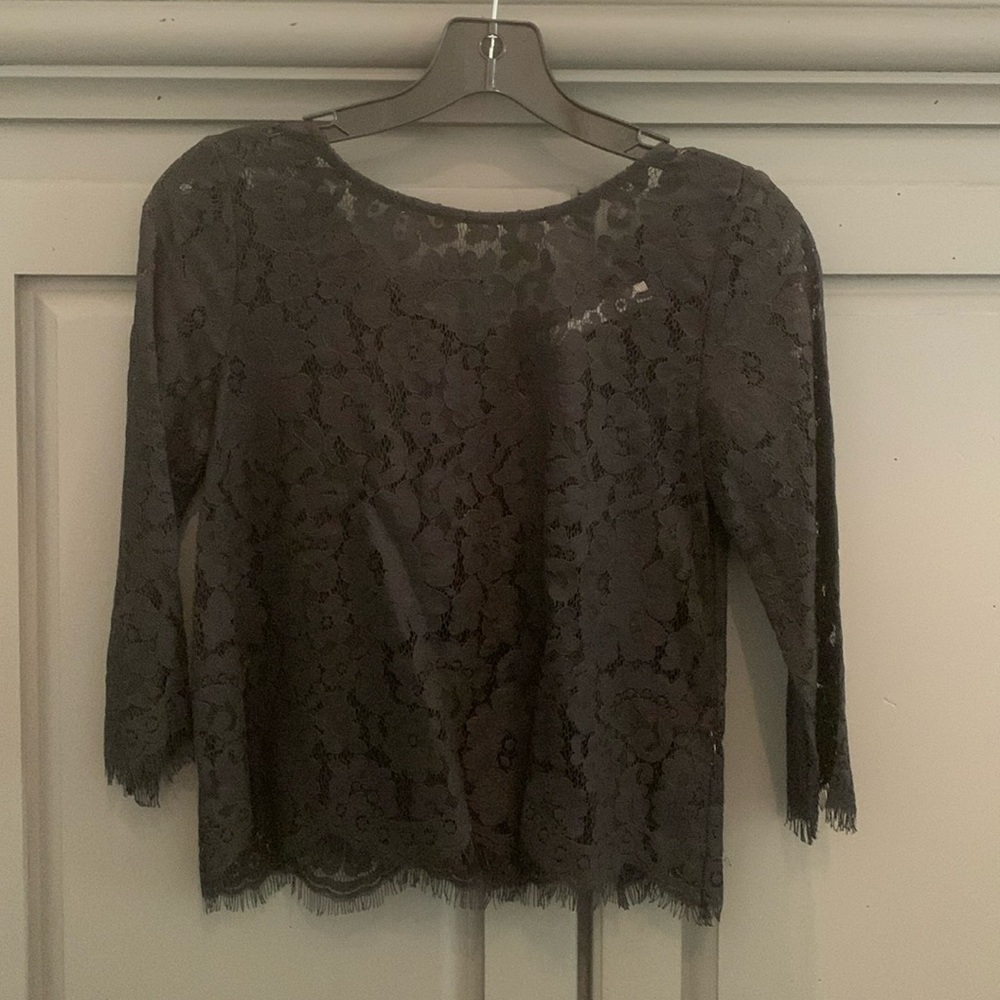 Black lace shirt.